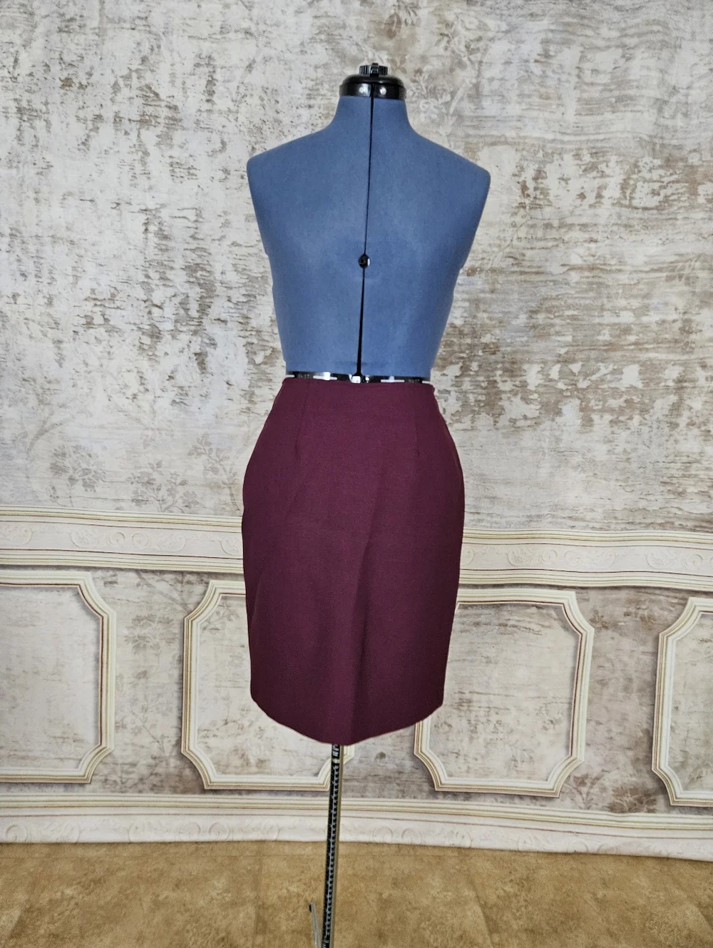 Vintage XOXO Skirt Y2K Plum Purple Mid Rise Pencil Skirt S 90s Office Secretary